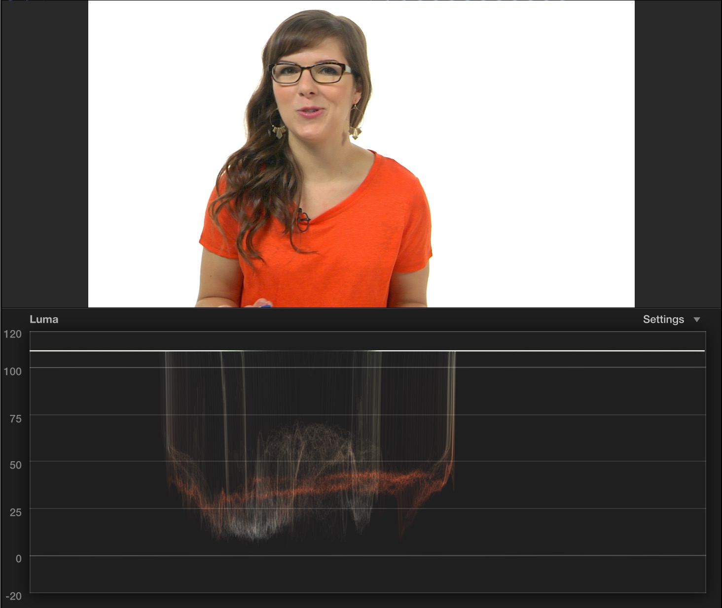 Waveform view in FCPX